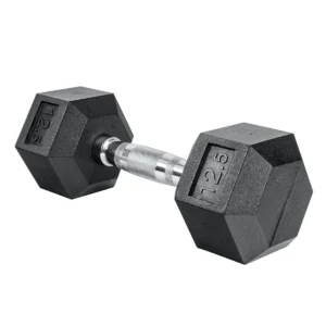 Rubber Hex Dumbbell, 12.5lbs