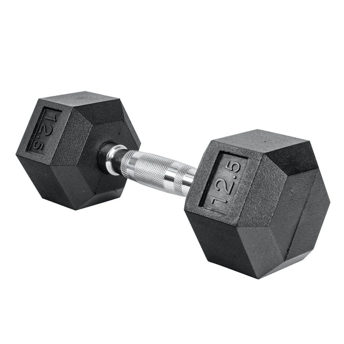 Rubber Hex Dumbbell, 12.5lbs